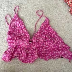 (3for$15)Super cute crop pink top
